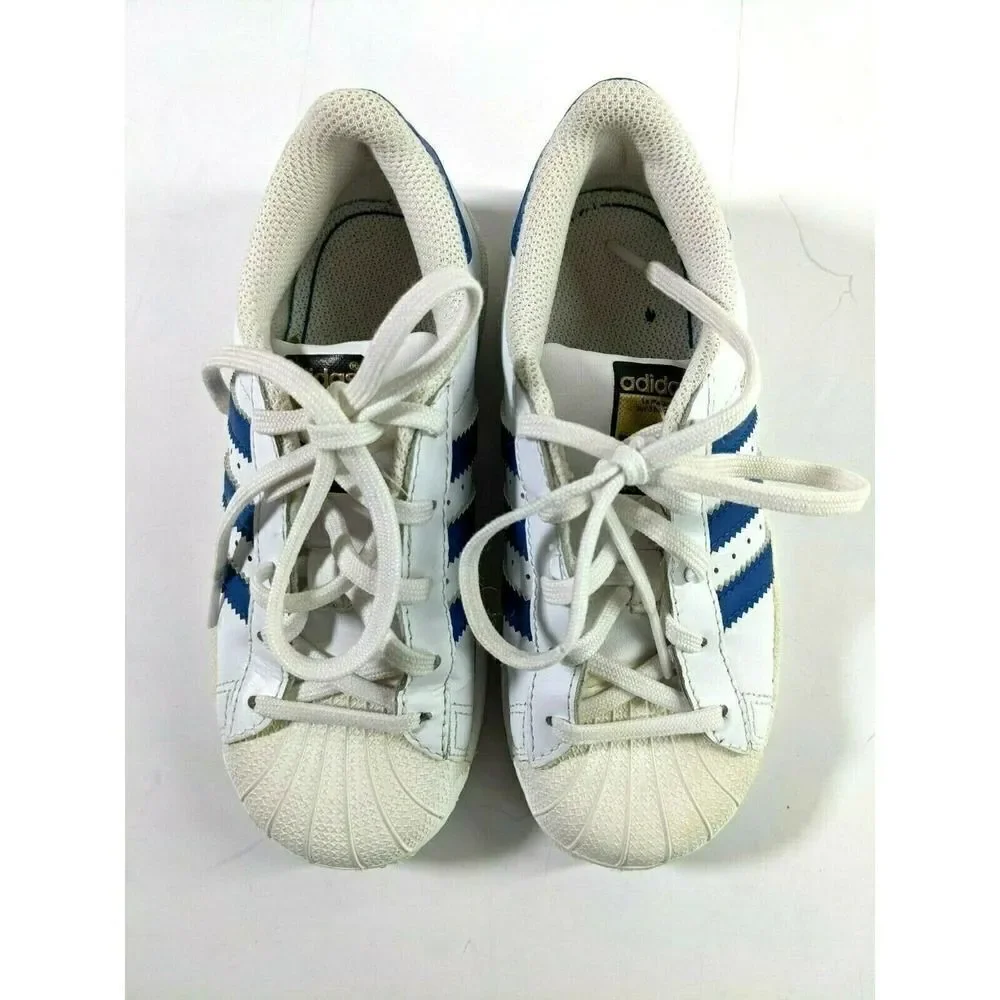 Adidas Superstar Sneakers White Blue  Leather‎